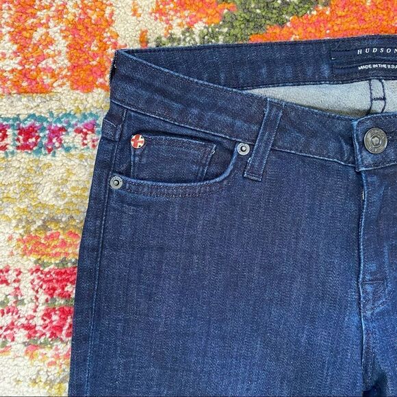 Hudson Dark Wash Mid Rise Skinny Jeans - Picture 3 of 12